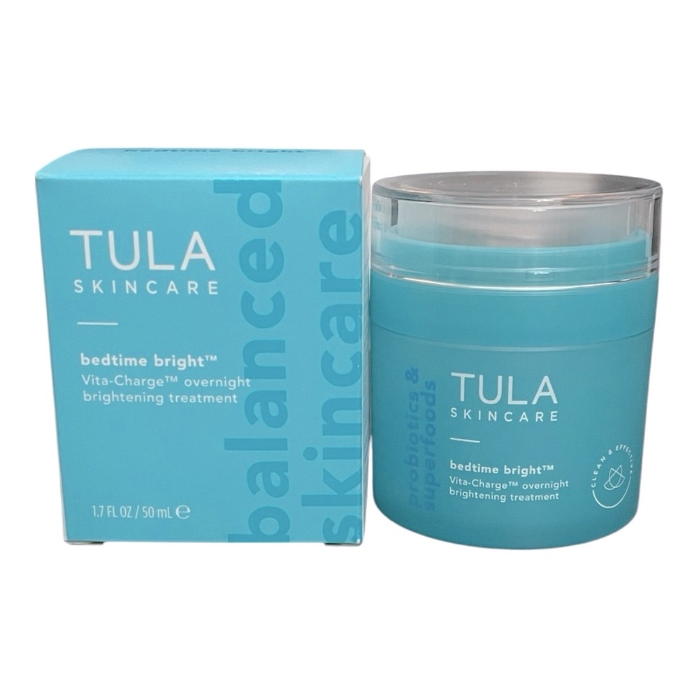 TULA Skincare Bedtime Bright Overnight Treatment 1.7 FL OZ New